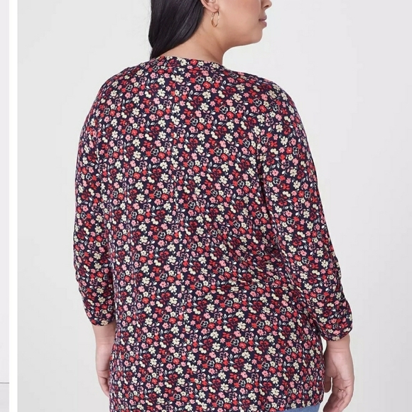 Lane Bryant Floral Print Open Front Knit Cardigan Size 14/16, Soft, Lightweight - Picture 13 of 14